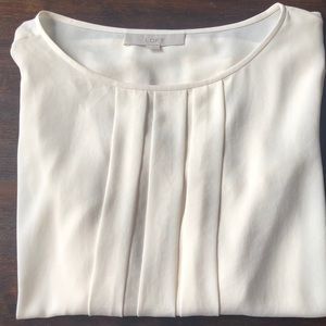 Cream Loft blouse.